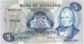 Bank Of Scotland 5 Pound Notes 5 Pounds, 25. 6.1982